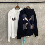 Off White Pullover Hoodie Plus Size Casual Men'S Clothing Sweater Owt