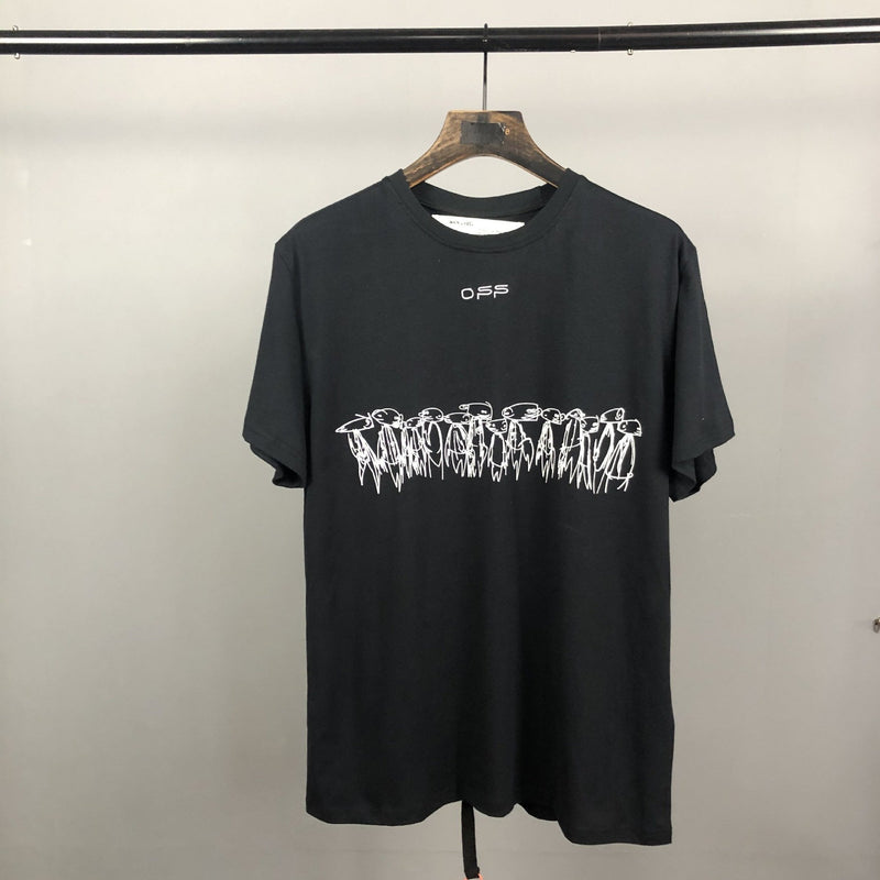 Off White T Shirt Spring/Summer Letter Print Men'S Large Size Casual Short Sleeve Owt