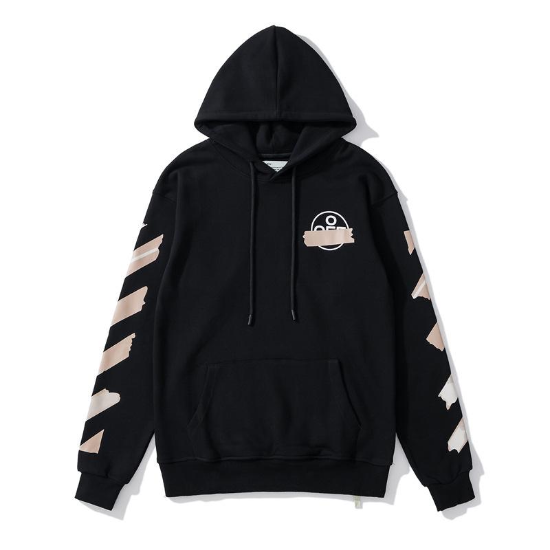 Off White Hoodie With Arrow Print Sweater Autumn Ow Arrow Print Sweater Pure Cotton Loose Men'S And Women'S Coats Owt