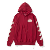 Off White Hoodie With Arrow Print Sweater Autumn Ow Arrow Print Sweater Pure Cotton Loose Men'S And Women'S Coats Owt