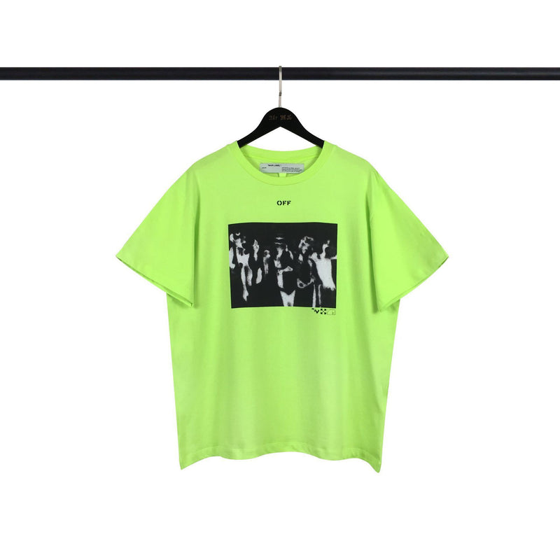 Off White T Shirt Ow Short Sleeve Tshirt Men'S Large Size Casual Owt