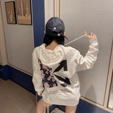 Off White Hoodie With Arrow Print Printed Hooded Male And Female Large Size Casual Sweatshirt Owt