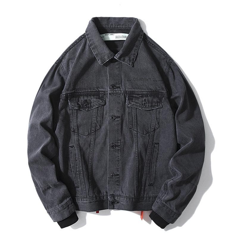 Off White Casual Jacket Arrow Denim Casual Coat Owt