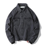 Off White Casual Jacket Arrow Denim Casual Coat Owt