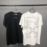 Off White T Shirt Ow Summer Men'S And Women'S Line Printed Short Sleeve Tshirt Owt