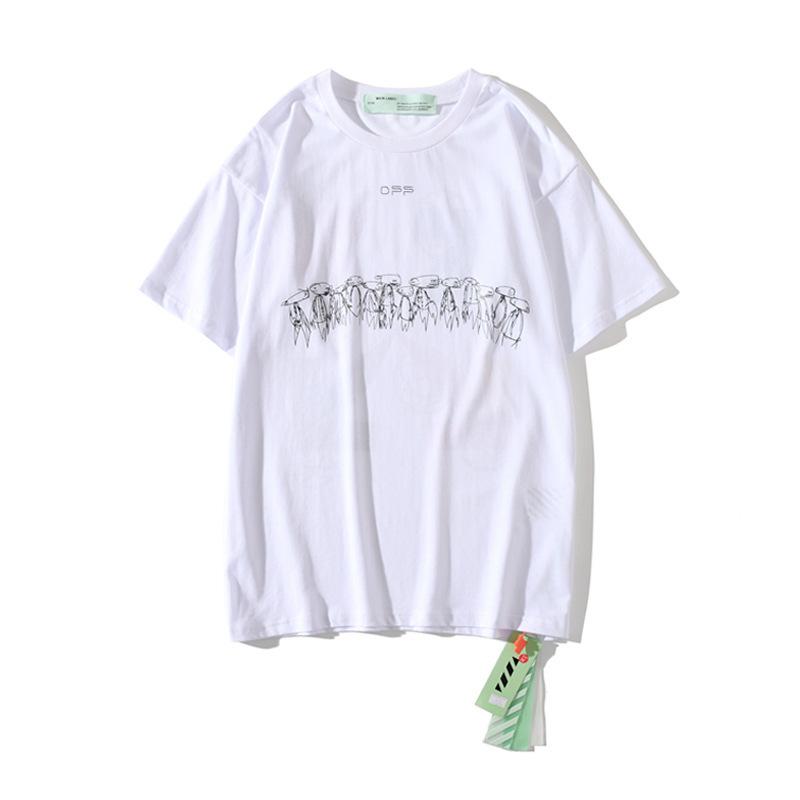 Off White T Shirt Ow Round Neck Short Sleeve Men'S And Women'S Tshirt Casual Able Owt