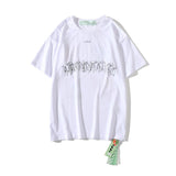 Off White T Shirt Ow Round Neck Short Sleeve Men'S And Women'S Tshirt Casual Able Owt