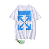 Off White T Shirt Arrow Pure Cotton Loose Tshirt Men'S Casual Short Sleeve Owt