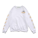 Off White Autumn And Winter Arrow Printed Crew Neck Sweatshirt Men'S And Women'S Bottoming Shirt Owt