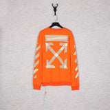 Off White Sweatshirt Graffiti Printing Crew Neck Casual Sweater Men'S Plus Size Retro Sports Owt
