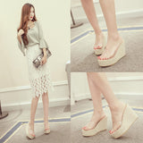 Platform Heels for Women Summer Bohemian High Heel Transparent Sexy Sandals