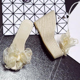 Platform Heels for Women Summer Bohemian Big Bow High Heel Open Toe Sandals