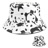 Bucket Hat Fishing Cap Cotton Print Fisherman Hat Casual Milk Sunscreen Sun-Proof Basin Hat