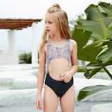 Children Swimsuit Leopard Point Stitching Sexy Children's Swimsuit Women
