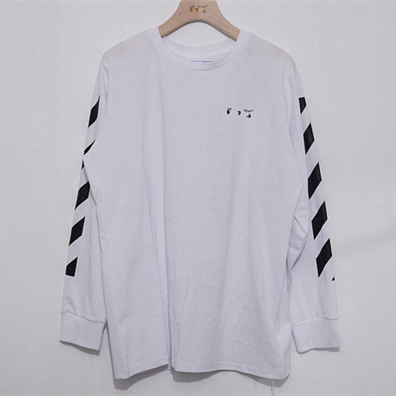 Off White T Shirt Arrow Print Male And Female Large Size Loose Long Sleeve Tshirt Owt