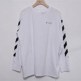 Off White T Shirt Arrow Print Male And Female Large Size Loose Long Sleeve Tshirt Owt