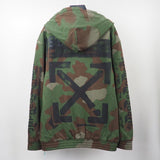 Off White Jacket Black Arrow Print Cardigan Zipper Hoodie Coat Owt