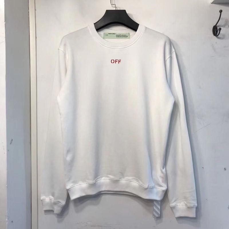 Off White Hoodie With Arrow Print Ow Autumn Arrow Print Round Neck Pullover Short Sleeve Tshirt Hair Men'S Clothing Owt