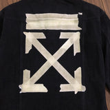 Off White Jacket Spring And Autumn Denim Printed Men'S Coat Jacket Plus Size Casual Owt