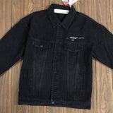 Off White Jacket Spring And Autumn Denim Printed Men'S Coat Jacket Plus Size Casual Owt