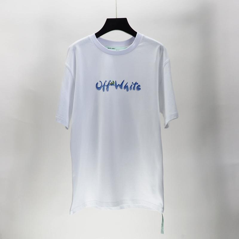 Off White T Shirt Summer Short Sleeve Tshirt Loose Half Sleeve Men Owt