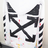 Off White Hoodie With Arrow Print Autumn And Winter Ow Arrow Pullover Hoodie Sweater Coat Top Casual Able Owt