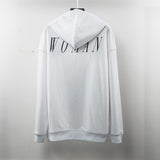Off White Hoodie With Arrow Print Autumn And Winter Men'S And Women'S Loose Graffiti Arrow Printed Hoodie Owt