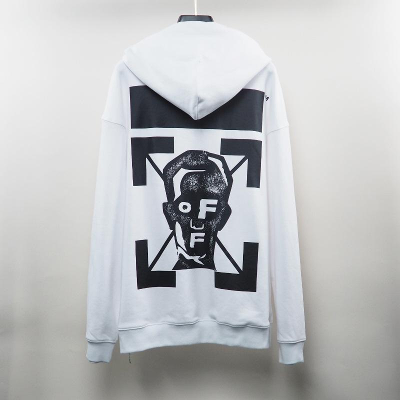 Off White Hoodie With Arrow Print Autumn And Winter Arrow Printed Hoodie Men'S And Women'S Same Hoodie Men'S Clothing Owt