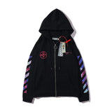 Off White Hoodie With Arrow Print Autumn Sweater Men'S Women'S Hoodie Pullover Owt