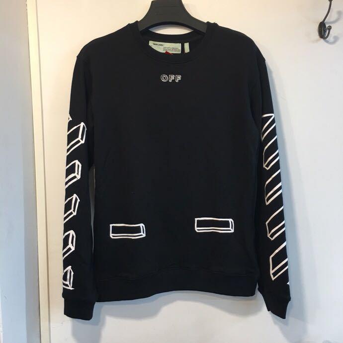 Off White Sweatshirt Winter 3d Simple Allmatch Street Pullover Sweater For Men And Women Owt