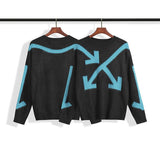 Off White Sweater Men'S And Women'S Autumn And Winter Warm Large Size Casual Coat Top Knitted Sweater Owt