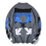 Off White Sweater Autumn And Winter Round Neck Pullover Base Sweater Men'S Sweater Owt