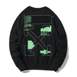 Off White Sweatshirt Letter Print Pullover Round Neck Sweater Owt