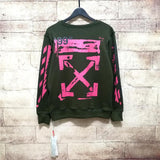 Off White Crew Neck Pullover Sweatshirt Plus Size Retro Sports Sweatshirts Owt