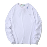Off White T Shirt Arrow Tshirt Long Sleeve Casual Plus Size Men'S Clothing Owt
