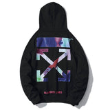 Off White Hoodie With Arrow Print Ow Hooded Sweater Youth Hoodie Men'S Casual Owt