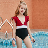 Children Swimsuit Sexy Ruffles One-Piece Bikini Swimsuit