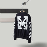 Off White Pullover Sweatshirts Autumn And Winter Round Neck Pullover Sweater Base Shirt Owt