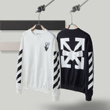 Off White Pullover Sweatshirts Autumn And Winter Round Neck Pullover Sweater Base Shirt Owt