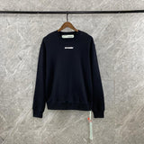 Off White Autumn And Winter Men'S Large Size Bar Arrow Print Crew Neck Pullover Sweatshirt Owt