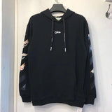 Off White Hoodie With Arrow Print Spring And Autumn Arrow Print Ow Pullover Hoodie Sweater Owt