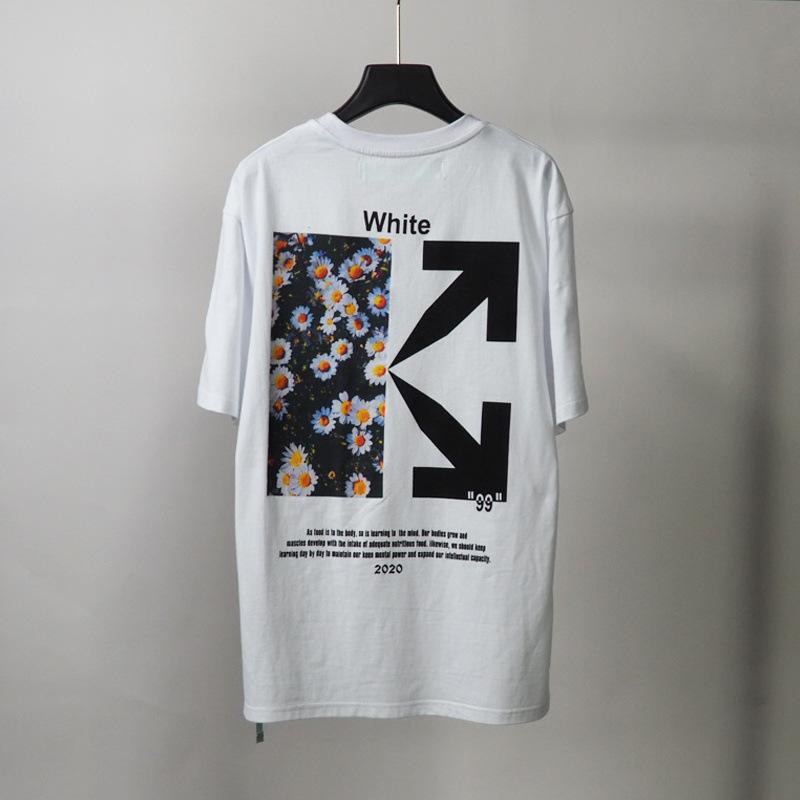 Off White T Shirt Summer Printed Casual Able Short Sleeve Tshirt Owt