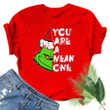 Men and Women Grinch Shirt Christmas Grinch Pattern T-shirt