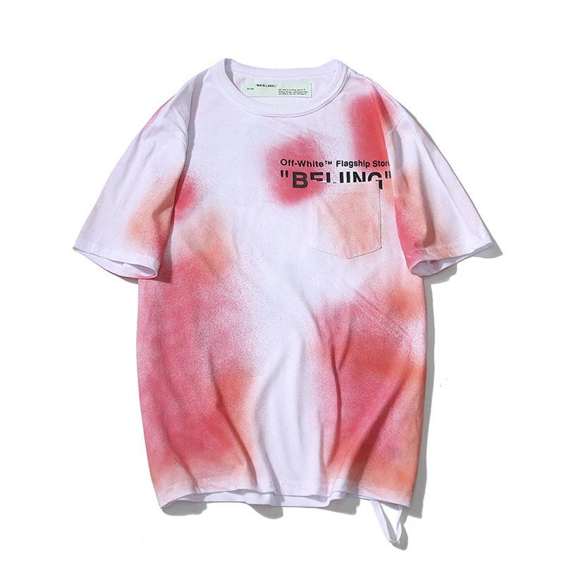 Off White T Shirt Ow Men'S And Women'S Arrow Short Sleeve Tshirt Casual Plus Size Owt