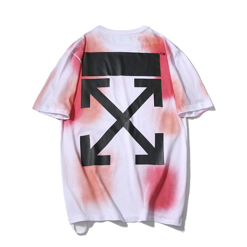 Off White T Shirt Ow Men'S And Women'S Arrow Short Sleeve Tshirt Casual Plus Size Owt