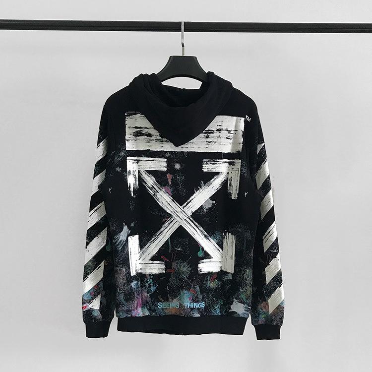 Off White Winter Hoodie Pullover Sweater Cardigan Zipper Hooded Sweater Men'S And Women'S Coats Owt