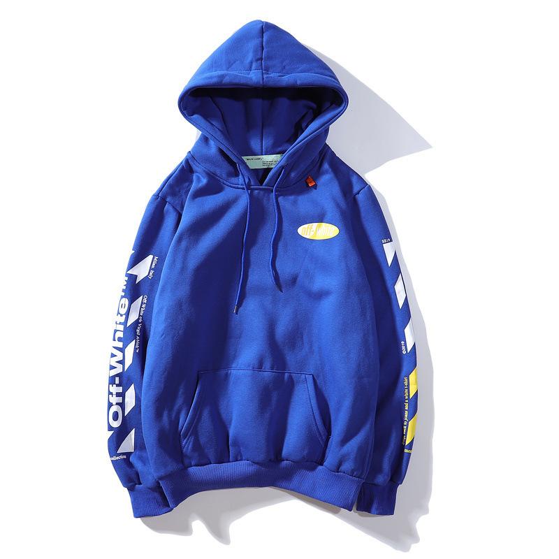 Off White Hoodie With Arrow Print Ow Autumn And Winter Letter Arrow Hooded Sweater Coat Top Owt