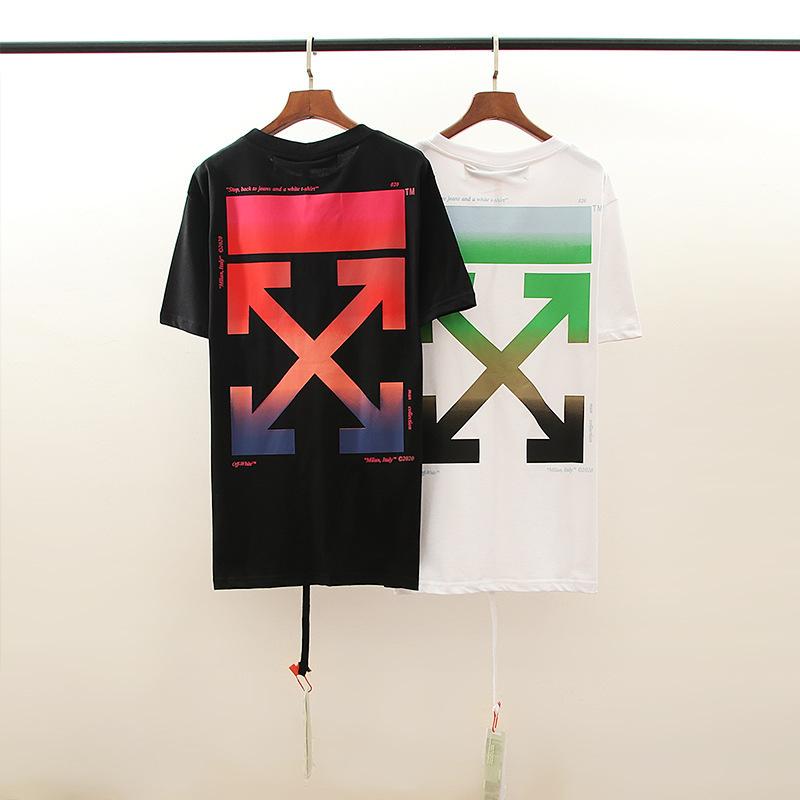 Off White T Shirt Gradient Arrow Men'S And Women'S High Street Tshirt Men'S Casual Owt