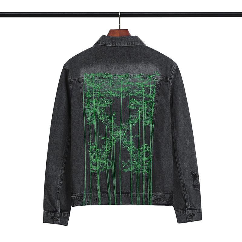 Off White Jacket Ow Letter Arrow Denim Jacket Coat Plus Size Men'S Clothing Owt