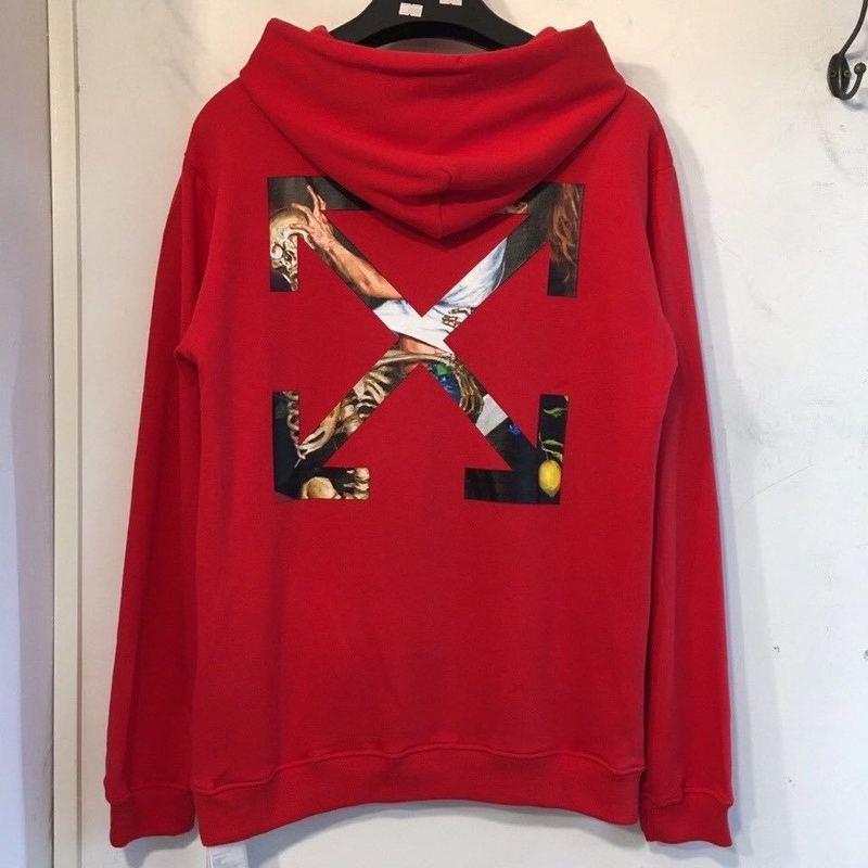 Off White Autumn And Winter Arrow Print Pullover Male And Female Couples Wear Hoodie Sweater Owt
